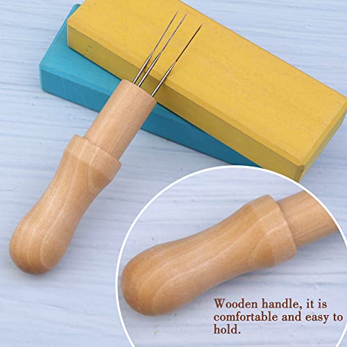 Image of Mayboos Wool Felting Tool Kit - 3 Needles, Finger Protector for Home Craft Work