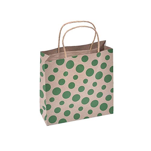 Sapco Polka Dot Gift Paper Bag, Shopping Bag Pack of 10 (8x8x3-Inch, Green) (B08K94NBGC) Amazon Price History, Amazon Price Tracker