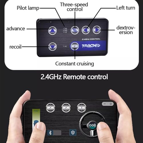 Image of PLUSPOINT 1:64 Mini RC Off Road Jeep with Camper Van LED Lights 2.4GHz Off-Road Remote Control Car 3 Speed Adjustable, USB Rechargeable Alloy RC Jeep for Kids & Adults Indoor /Outdoor Racing
