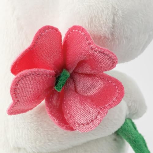 Aurora, 61556, Moomin Standing with Pink Flower 6.5In, Soft Toy, White, 17cm - Image 4