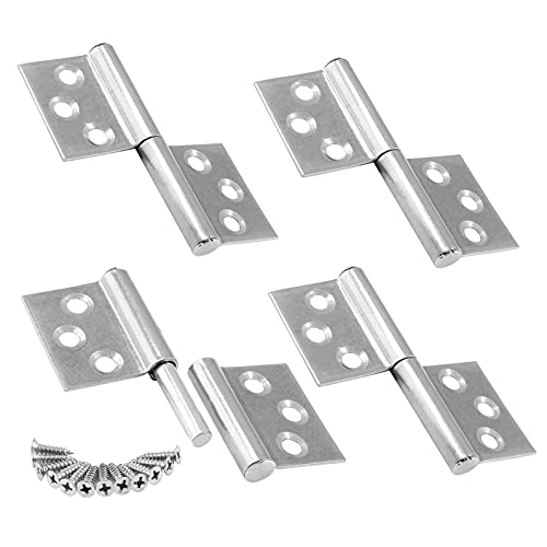 Bonsicoky 4Pcs 3 Inch Lift Off Hinges, 304 Stainless Steel Detachable Hinges, Detachable Door Hinge For Window Cabinet Door #TOP19