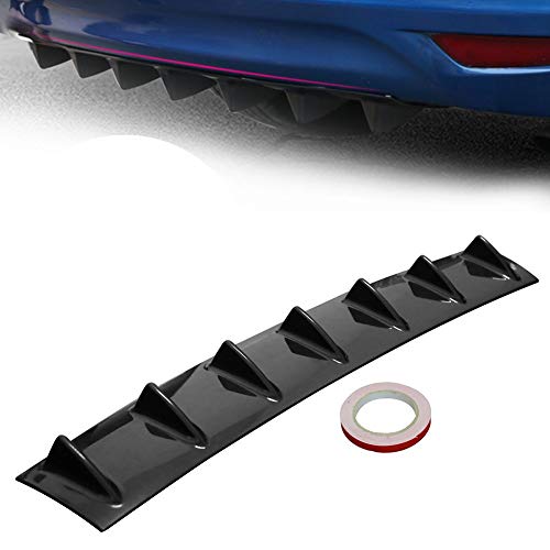 Diffuseur de lèvre arrière universel 7 ailettes de requin pour relooker votre voiture de sport