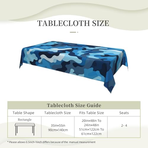 Nappe table rectangulaire imperméable et infroissable pour repas sans contrainte - 5