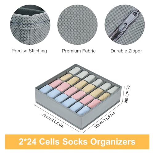 Image of Joyoldelf Pack of 2 Storage Boxes for Underwear and Other Small Accessories