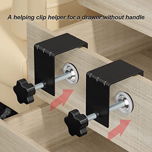 Jeejinyan® 4 Pcs C Clamps, Drawer Front Installation Clamps, Cold-Rolled Steel Clamps For Woodworking, Can Be Used As Door Installation Tools And Cabinet Tools, Black #TOP2