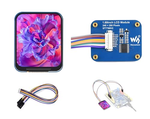 Image of 1.69inch LCD Display Module IPS Display Panel Compatible with Raspberry Pi 5 /4B /3B+ /3B /2B /Zero W /WH /Zero 2 W /Ar-duino / STM32, Embedded ST7789V2 Driver Chip, SPI Interface