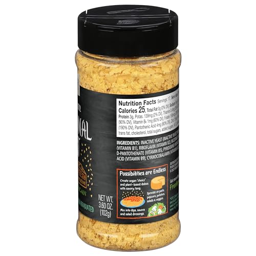 Image of Frontier Co-op Premium Nutritional Yeast Flakes, 3.6 oz. - Vegan, Gluten-Free, Kosher, Non-Irradiated Seasoning, Dairy-Free Cheese Flavor, Rich in B Vitamins