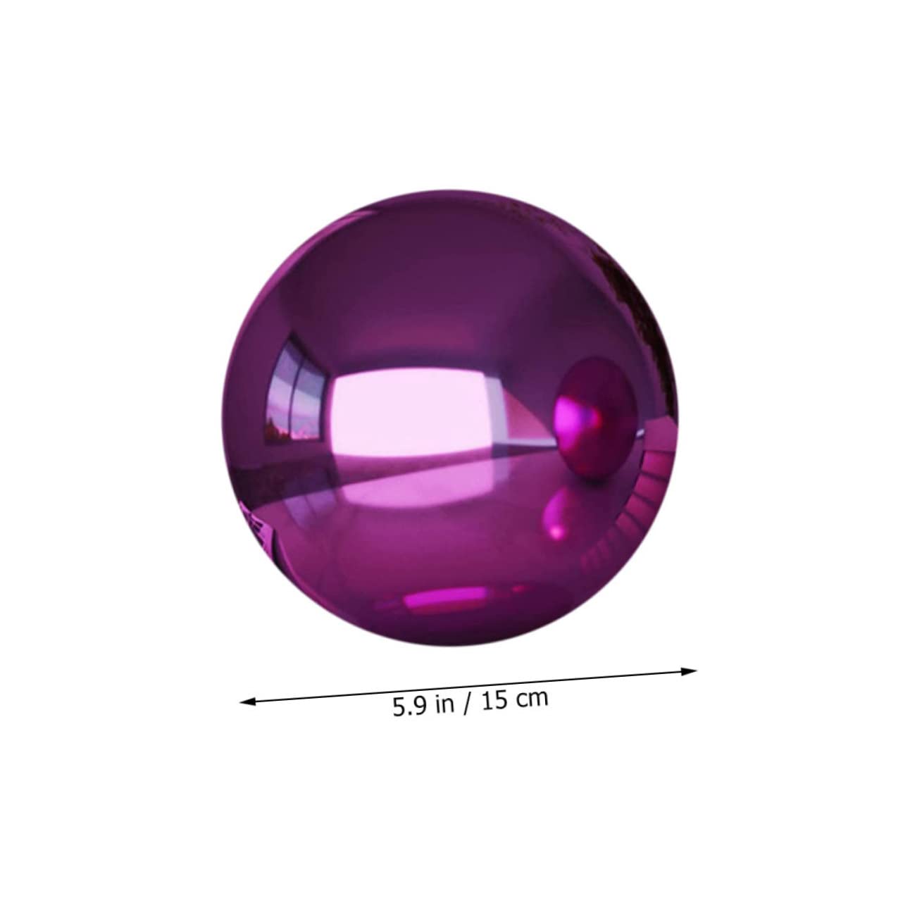 Sfera decorativa in acciaio inossidabile Sfera panoramica da giardino riflettente decorazione cava viola diverse dimensioni (350 mm)