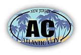 AC Atlantic City New Jersey | Beach Landmark Fridge Magnets | Ocean, Sea, Lake, Sand, Surfing, Paddleboarding | Perfect for Cars, lockers, toolboxes, cabinets, fridges