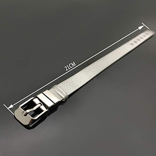 Ginooars 5pcs 8mm Stainless Steel Bracelets for 8mm Slide Charms -DIY Bracelet Making Supplies