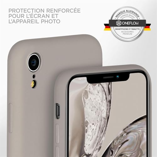 Coque silicone iPhone XR Oneflow protection premium taupe mat - 4