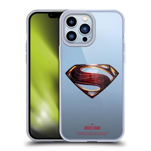 Head Case Designs Licenciado Oficialmente Justice League Movie Superman Logotipos Carcasa de Gel de Silicona Compatible con Apple iPhone 13 Pro MAX