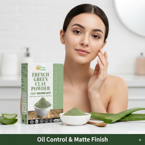 Image of Herbs Botanica French Green Clay Powder 100% Pure & Natural Montmorillonite Clay for Face Masks, Skincare, and DIY Beauty Finely Ground Green Kaolin Clay 5.3 oz Resealable Pack