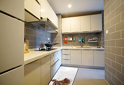 Alfombrilla antideslizante para cocina lavable a máquina, mantén tu suelo limpio e impermeable. 4