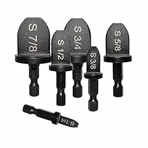 HEALLILY 6Pcs Professional Manual Copper Pipe Drill Bit Copper Pipe Swaging Bits Swaging Tool Drill Bit Home Improvement Tools