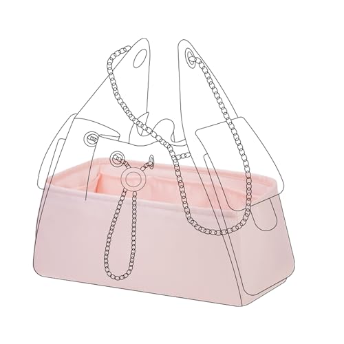 DGAZ Organizador de bolsa de seda para 25 bolsas Chanel, organizador de bolsa macio e sedoso, bolsa de mão de luxo e modelador de bolsa (rosa, médio)