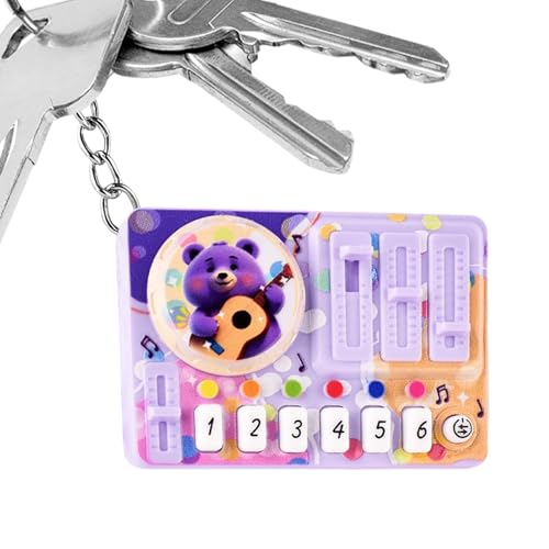 Lindo llavero de DJ de música, dije de de dibujos animados, instrumento musical con material, diseño divertido con construcción ligera, accesorio de llavero para niños, niñas, niños, decoración