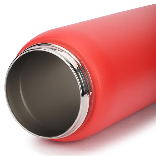 Image of House of Quirk Sippease Stainless Steel Water Bottle with Straw for Sports and Travel BPA-Free 950ML (Red)