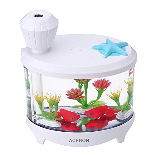 Image of ACEBON Portable Mini Humidifier, 460ml Cool Mist Small Humidifier, USB Quiet Operation Desktop Humidifiers for Baby Bedroom Travel Office Home, 2 Mist Modes (White)