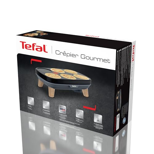Tefal Crêpier Gourmet Crêpier électrique 6 empruntes Revêtement antiadhésif Rangement facile Thermo Spot PY901BF1 - vue 7