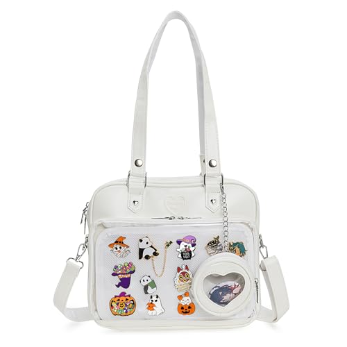Ita Bag Crossbody Handbags Kawaii Shoulder Purse Square Backpack with Insert Anime Pins Display