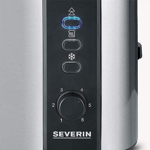 Image of Severin 2589-000 AT 2589 Automatic Toaster, Incl. Roll Attachment, 2 Grid Combs, 800 W, Stainless Steel /Black