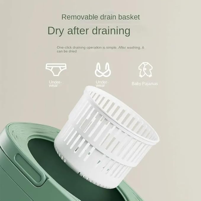 Semi Automatic FoldIng 10L Small Mini WashIng MachIne With Dryer Deep CleanIng For Underwear WashIng MachIne (A4) 3 416hbg5bdAL