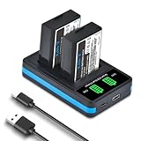 TAVT 2-Pack 1600mAh LP-E10 Akku mit Ladegerät für Canon EOS 1100D 1200D 1300D 1500D 2000D 3000D 4000D Rebel T100 T7 T3 T6 T5