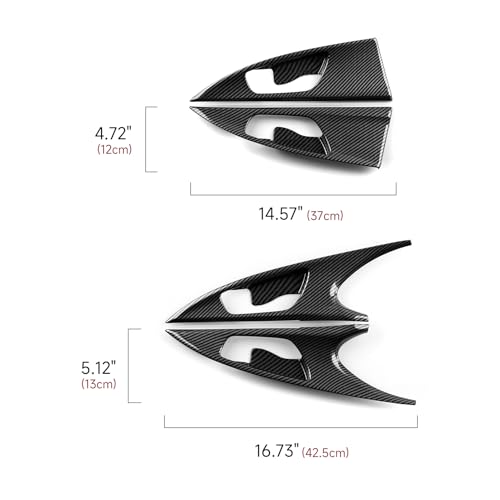 Image of Inner Door Bowl Decals for Honda Civic 2016 2017 2018 2019 2020 2021 10th Gen Accessories ABS Carbon Fiber Stickers, NOT for Hatchback