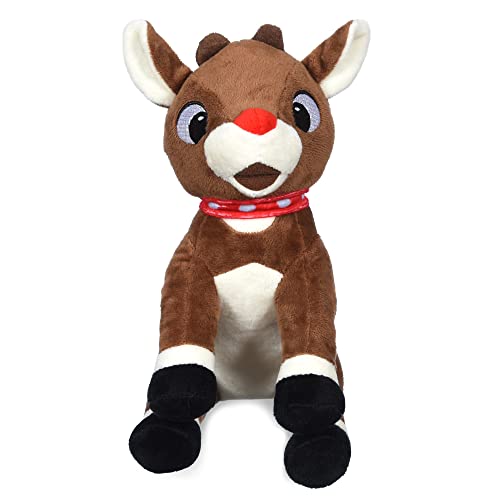 Rudolph The Red-Nosed Reindeer Toys for Dogs - 9' Plush Rudolph Squeaker Dog Toy, Chew Dog Toys - Holiday Toys for Pets, Christmas Dog Toys, Rudolph...