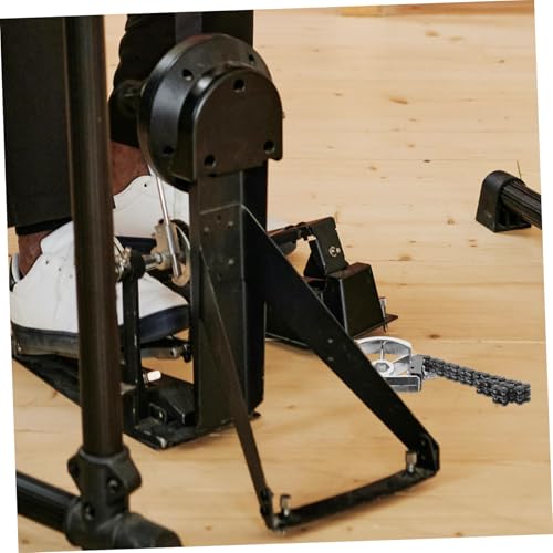 Pedal doble de cadena para bombo jazz Toddmomy plateado miniatura 4