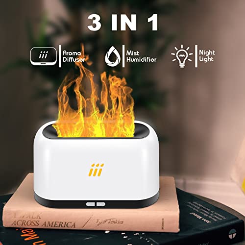 Oil Diffuser With Flame Light Air Aroma Humidifier For Home Large & Small Room,Office Or Yoga #TOP1