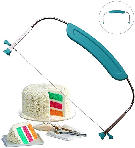 BAKER'S CUTLERY New Adjustable Small Cake Leveler Cutter Slicer with Stainless Steel Wires and Purple Handle for Professional Baking Tools | Multi-Colour 2