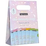 Freeman The Beauty Bag Face Mask Kit, 6 Piece Facial Mask Gift Set, Limited Edition Multi-Masking Kit for Fresh, Glowing Skin, Skin Care Gift for Her