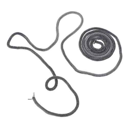 ULTECHNOVO Junta de sellado de fibra focas de chimenea y horno sello de cuerda de fibra de vidrio impregnado junta de repuesto Junta de fibra de vidrio para estufa de leña Gris