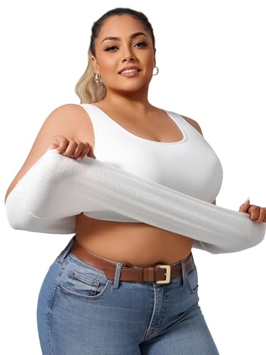 Plus Size Simple Shapewear Top-Sculpting, Tummy Control Vest with Built-in Bra for Fall & Winter-Comfortable Tank Tops3