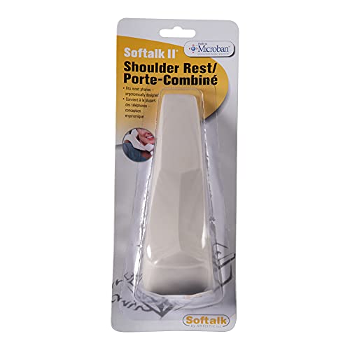Softalk Antibacterial Phone Shoulder Rest, Landline Office Telephone Accessory With Nonslip Ergo-Grip Cushion And Self-Adhesive Tape Attachment, Pearl Gray 00833M One Size #TOP5