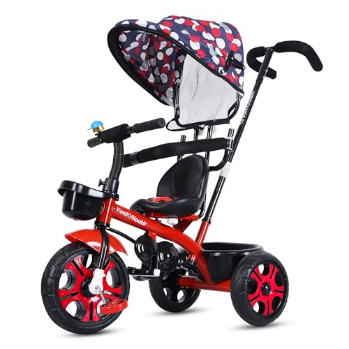 Image of AMARDEEP Baby Tricycle Rhodeo| Bis Approved Baby Tricycle - Safe, Stylish, And Sturdy | Plug And Play Assembly | Supports Up To 30 Kgs | Your Child's First Adventure On Wheels! (Red)