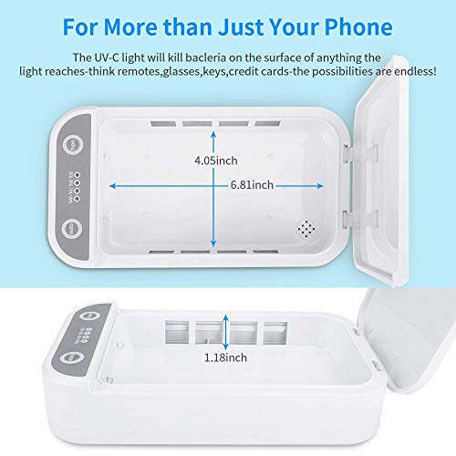 Cell Phone Sanitizer UV, Portable UV Light Smart Phone Sterilizer, Cell Phone Cleaners UV Light Sanitzier Box,Aromatherapy Function Disinfector for iOS Android Smartphones Jewelry Watch