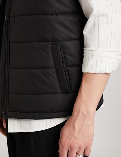 Image of Mia Fashion Men's Lightweight Quilted Sleeveless Bomber -Puffer- Zipper Stand Collar Jacket