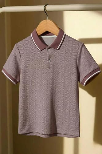 Image of Mack Jonney Men's Premium Jacquard Polo T-Shirt | Short Sleeve Soft Knit Fabric | Stylish Casual & Smart Wear Polo-M6938