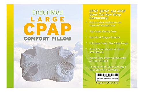 CPAP Pillow - Memory Foam Contour Design Reduces Face Mask Pressure & Air