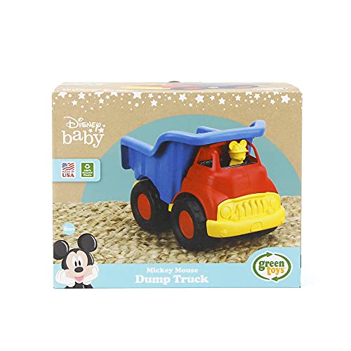 Green Toys Disney Baby Exclusive Mickey Mouse Dump Truck, Red/Blue - Pretend Play, Motor Skills, Kids Toy Vehicle. No Bpa, Phthalates, Pvc. Dishwasher Safe, Recycled Plastic, Made In Usa. #TOP4
