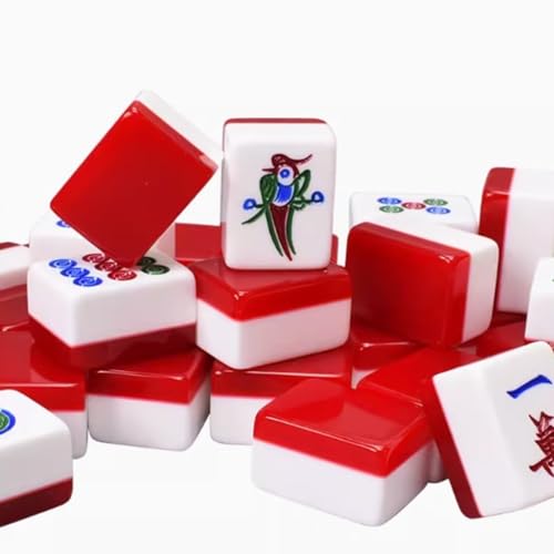 Juego de Mahjong Chino con 144 Piezas y Caja de Madera miniatura 2
