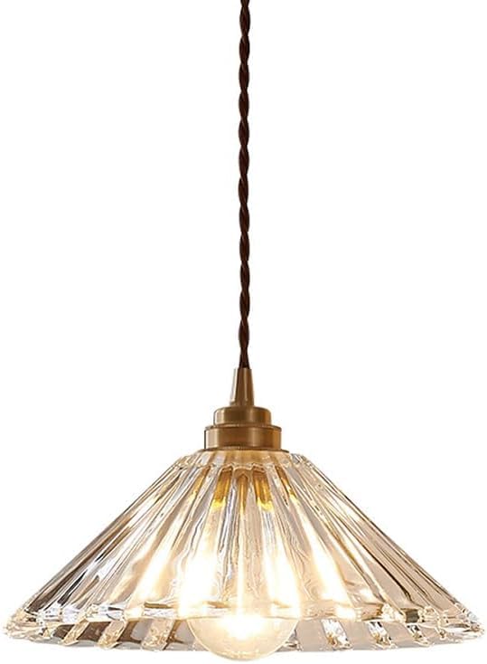 Suspension en verre style luxueux et design conique moderne réglable pour îlot de cuisine