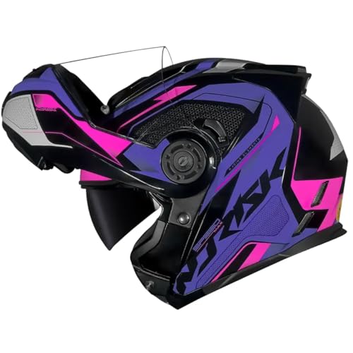 Capacete Norisk Route FF345 Speed Max Preto e Roxo Tamanho:56