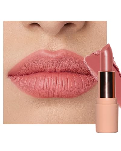 Rouge a Levre Velvet Mat pour Femme, Rose Corail Rouge à Lèvres Haute Pigmentation avec Texture Crémeuse et Mat, Longue Tenue Confortable, Full Coverage...