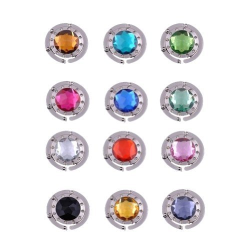 Science Purchase 12pcs Colorful Diamond Folding Section Handbag Hook Hanger Holder