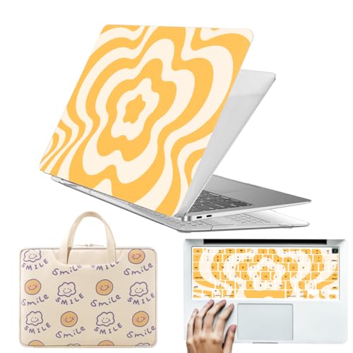 Coque pour MacBook Pro 14 M5 M4 M3 A3434 Étui Rigide Housse Clavier Sacoche Mac Pro 14.2 Fleur