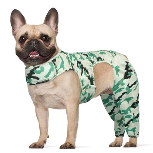 Image of ROZKITCH Dog Surgery Suit for ACL Rear Legs, Pet Sleeve to Prevent Licking Wound Elbow Protector, Dog Recovery Suit Cone Collar Alternative for Sprain ACL CCL Arthritis Joint Care Camouflage S